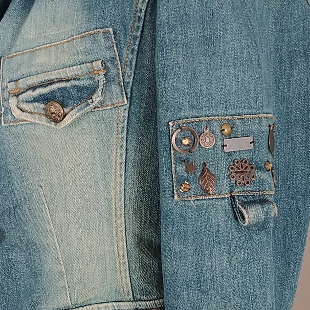 ADL by Adilisk distressed Jean With Embellishments Sz S - Picture 5 of 14